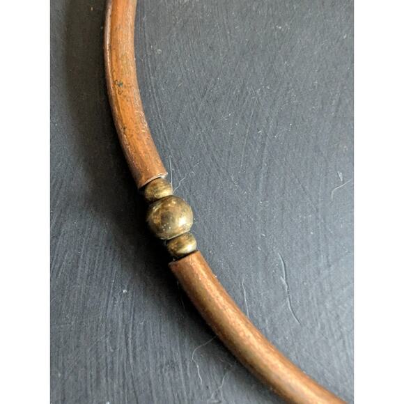Vintage Copper Brass Ball Neck Ring Choker 46.89 grams - Picture 3 of 6